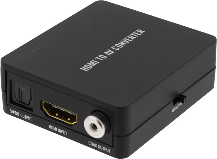 DELTACO Signalomvandlare från HDMI till kompositvideo, svart in de groep COMPUTERS & RANDAPPARATUUR / Computerkabels / Signaal converter bij TP E-commerce Nordic AB (38-18819)