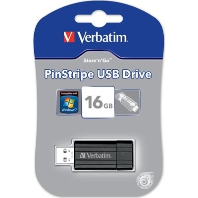 Verbatim Store-N-Go PinStripe 16GB (49063) in de groep HOME ELECTRONICS / Opslagmedia / USB-geheugen / USB 2.0 bij TP E-commerce Nordic AB (38-1883)