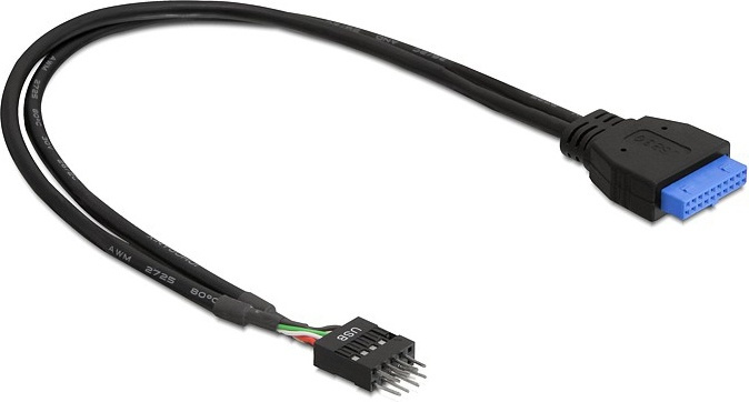 DeLOCK intern kabel för USB 3.0, IDC20 ho - IDC10 ha, 0,3m, svart in de groep COMPUTERS & RANDAPPARATUUR / Computerkabels / Interne / USB bij TP E-commerce Nordic AB (38-19022)