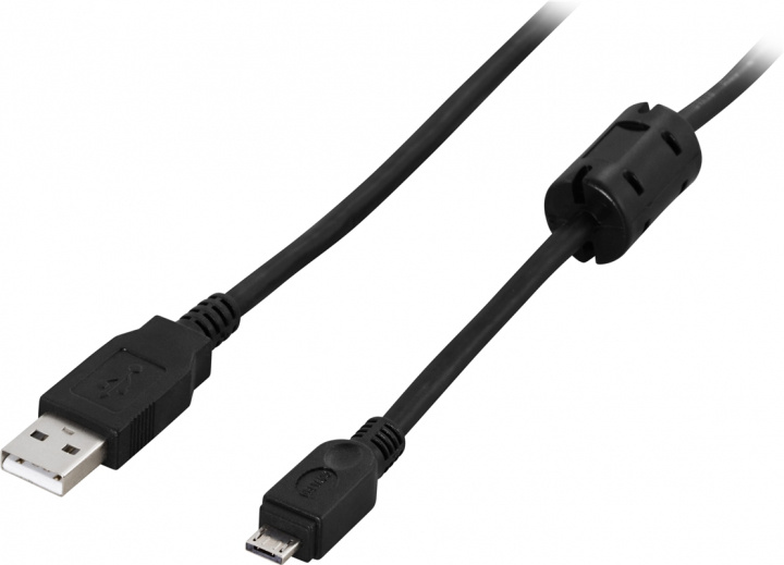 DELTACO USB 2.0 kabel Typ A hane - Typ Micro A hane 2m, svart (USB-361S) in de groep COMPUTERS & RANDAPPARATUUR / Computerkabels / USB / Micro-USB bij TP E-commerce Nordic AB (38-19036)