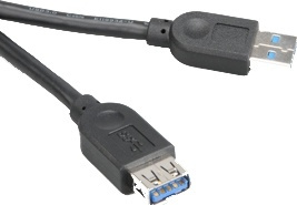 Akasa USB 3.0 kabel, Typ A hane - Typ A hona, 1,5m, svart in de groep COMPUTERS & RANDAPPARATUUR / Computerkabels / USB / USB-A / Kabels bij TP E-commerce Nordic AB (38-19122)