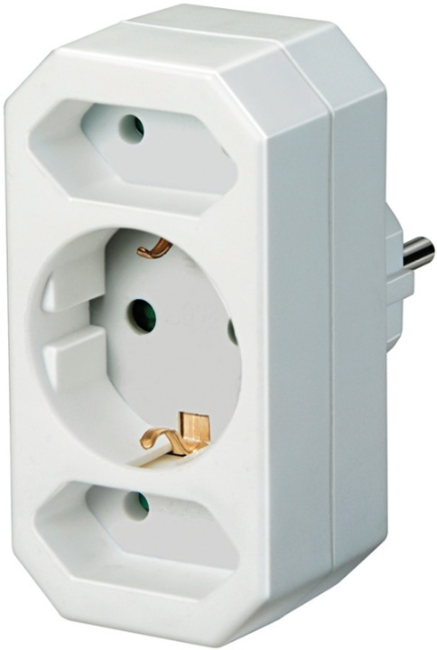 Brennenstuhl stekkerdoos, 1xCEE 7/4, 2xCEE 7/16, CEE 7/7 stekker, wit (1508050) in de groep HUISHOUDEN & TUIN / Elektriciteit & Verlichting / Stekkerblokken bij TP E-commerce Nordic AB (38-19296)