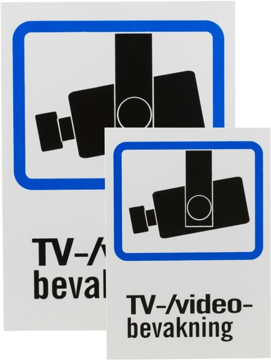 DELTACO Plastskylt, TV/Video-bevakning, A4 & A5-storlek in de groep HUISHOUDEN & TUIN / Alarm & Beveiliging / Beveiligingscamera\'s / Analoog / Accessoires bij TP E-commerce Nordic AB (38-19418)