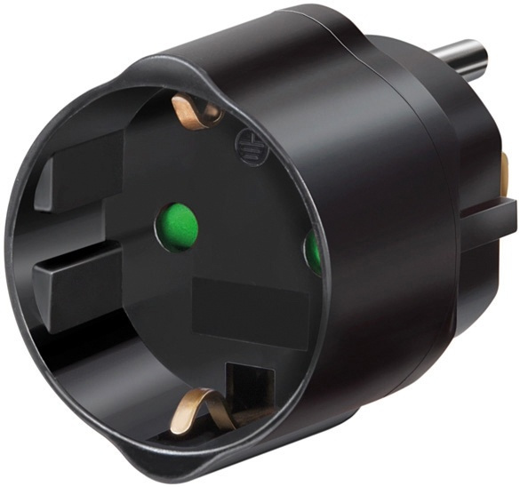 Brennenstuhl reisadapter, EU naar US/Jap, geaard, beschermhoes, zwart (1508550) in de groep HUISHOUDEN & TUIN / Elektriciteit & Verlichting / Reisadapters bij TP E-commerce Nordic AB (38-19434)