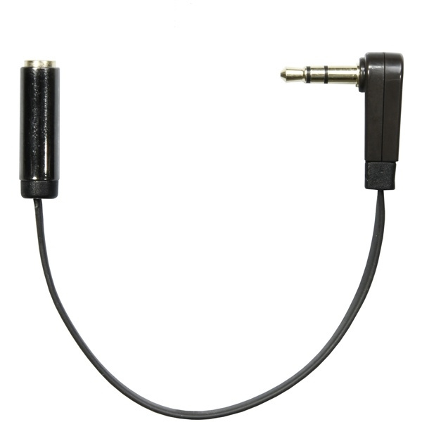 DELTACO vinklad 3,5mm hane till 3,5mm hona, 0,1 m, svart in de groep HOME ELECTRONICS / Kabels & Adapters / Audio Analoog / 3.5 mm bij TP E-commerce Nordic AB (38-19702)