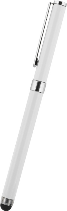 DELTACO penna för touchskärmar, kulspetspenna med svart bläck, vit in de groep SMARTPHONE & TABLETS / Training, thuis & vrije tijd / Stylus pennen bij TP E-commerce Nordic AB (38-20427)