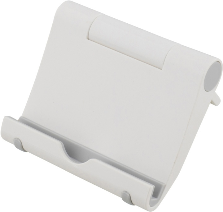 DELTACO foldable pad stand, White plastic in de groep SMARTPHONE & TABLETS / Overige accessoires / Docks, statieven en houders bij TP E-commerce Nordic AB (38-20798)