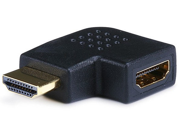 HDMI-adapter, 19-pin hane till hona, vinklad 90° in de groep HOME ELECTRONICS / Kabels & Adapters / HDMI / Adapters bij TP E-commerce Nordic AB (38-21818)