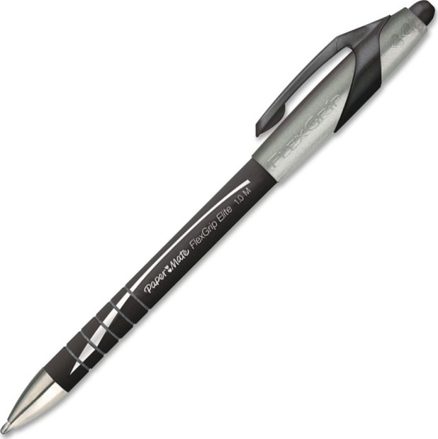 PaperMate Flexgrip Elite, kulspetspenna, svart bläck, 1,4mm, 12-p, sv in de groep HUISHOUDEN & TUIN / Kantoormateriaal / Pennen bij TP E-commerce Nordic AB (38-22004)