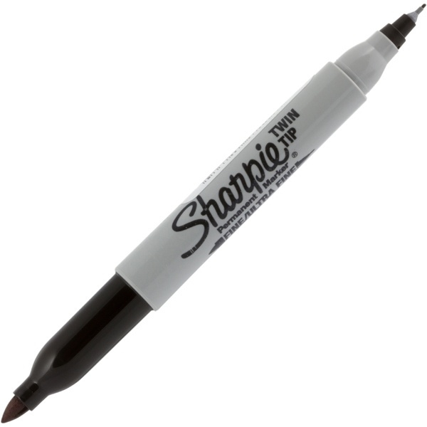 Sharpie Twin Tip - Permanent marker, ronde viltstift/precisiemarker, zwart in de groep HUISHOUDEN & TUIN / Kantoormateriaal / Pennen bij TP E-commerce Nordic AB (38-22018)