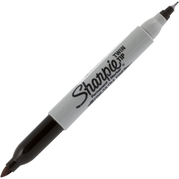 Sharpie Twin Tip Permanent Marker Black Tuck 12-pack in de groep HUISHOUDEN & TUIN / Kantoormateriaal / Pennen bij TP E-commerce Nordic AB (38-22018)