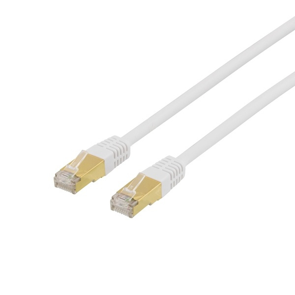 DELTACO S/FTP Cat7 patchkabel, LSZH (halogenfri), 3m, vit in de groep COMPUTERS & RANDAPPARATUUR / Computerkabels / Netwerkkabels / Cat7 bij TP E-commerce Nordic AB (38-22181)