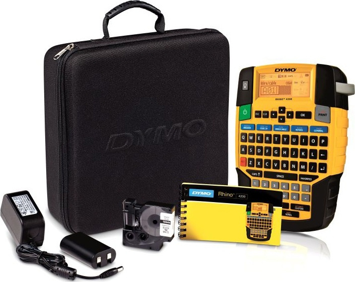 DYMO Rhino 4200 komplett kit med väska in de groep COMPUTERS & RANDAPPARATUUR / Printers & Accessoires / Printers / Label machines & Accessoires / Tape bij TP E-commerce Nordic AB (38-22335)
