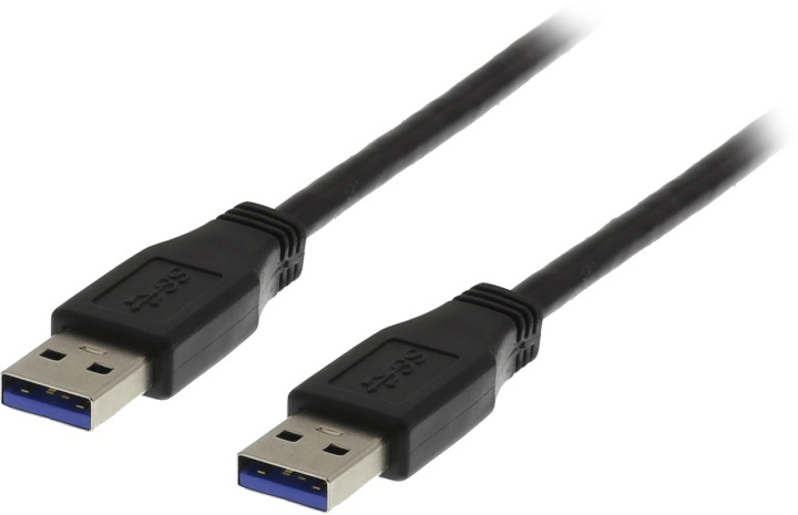 DELTACO USB 3.0 kabel, Typ A hane - Typ A hane, 1m, svart in de groep COMPUTERS & RANDAPPARATUUR / Computerkabels / USB / USB-A / Kabels bij TP E-commerce Nordic AB (38-23092)