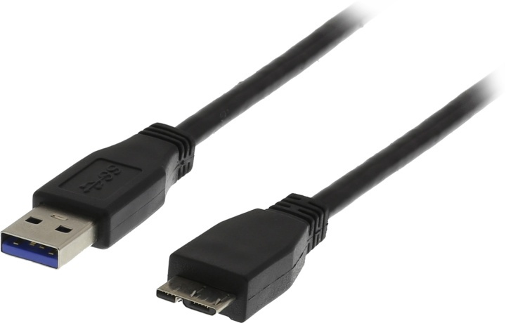 DELTACO USB 3.0 kabel, Typ A hane - Typ Micro B hane, 2m, svart in de groep COMPUTERS & RANDAPPARATUUR / Computerkabels / USB / Micro-USB / Kabels bij TP E-commerce Nordic AB (38-23106)