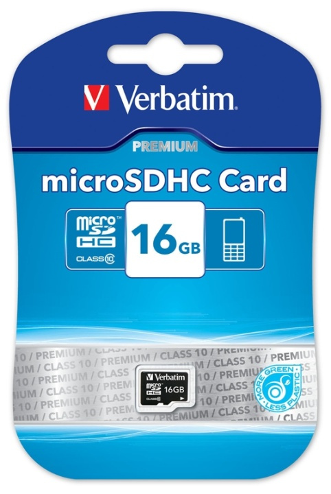 Verbatim minneskort, microSDHC Class 10, 16GB in de groep HOME ELECTRONICS / Opslagmedia / Geheugenkaarten / MicroSD/HC/XC bij TP E-commerce Nordic AB (38-23431)