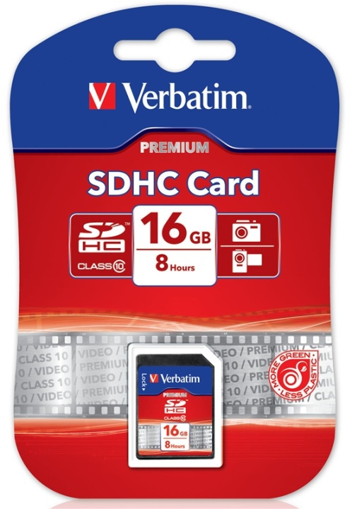 Verbatim minneskort, SDHC Class 10, 16GB in de groep HOME ELECTRONICS / Opslagmedia / Geheugenkaarten / SD/SDHC/SDXC bij TP E-commerce Nordic AB (38-23435)