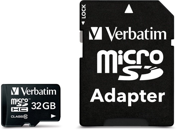 Verbatim microSDHC, 32GB, Class 10, inkl adapter in de groep HOME ELECTRONICS / Opslagmedia / Geheugenkaarten / MicroSD/HC/XC bij TP E-commerce Nordic AB (38-23464)