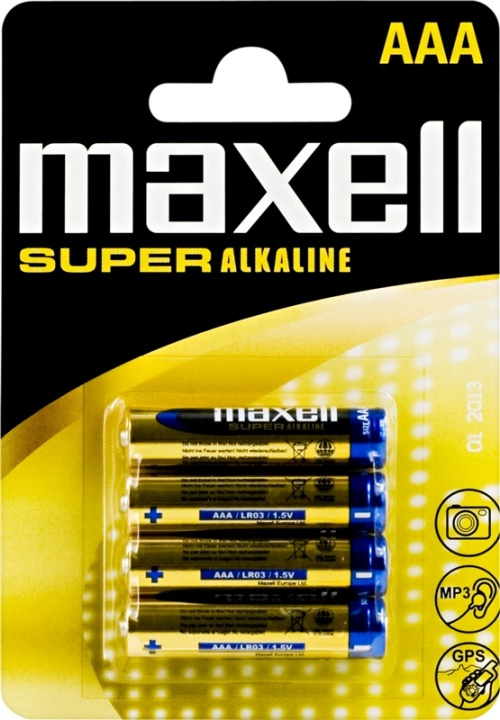Maxell AAA LR03 superalkaliska batterier 4-pack in de groep HOME ELECTRONICS / Batterijen & Opladers / Batterijen / AAA bij TP E-commerce Nordic AB (38-23567)