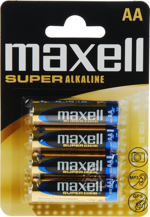 Maxell AA LR06 superalkaliska batterier 4-pack in de groep HOME ELECTRONICS / Batterijen & Opladers / Batterijen / Batterijen voor hoortoestellen bij TP E-commerce Nordic AB (38-23575)
