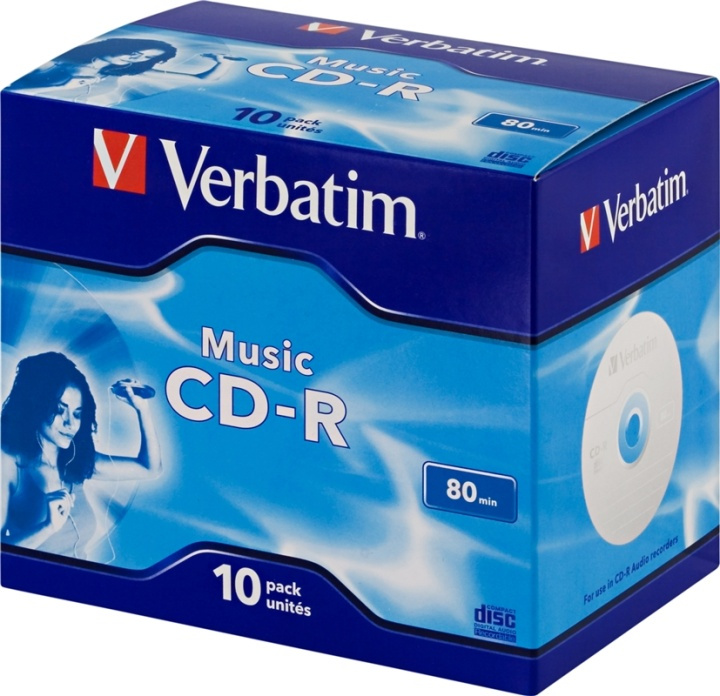 Verbatim Live it Music CD-R for Audio 10-pack in de groep HOME ELECTRONICS / Opslagmedia / CD/DVD/BD-schijven / CD-R bij TP E-commerce Nordic AB (38-23627)