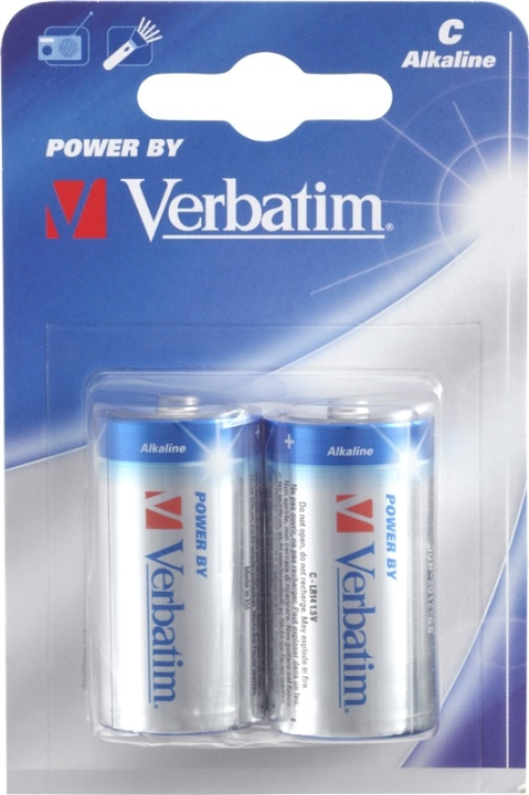 Verbatim batterier, C(LR14), 2 st Alkaline, 1,5 V in de groep HOME ELECTRONICS / Batterijen & Opladers / Batterijen / Overigen bij TP E-commerce Nordic AB (38-23799)