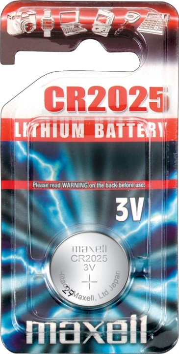 Maxell knappcellsbatteri lithium, 3V (CR2025), 1-pack in de groep HOME ELECTRONICS / Batterijen & Opladers / Batterijen / Knoopcel bij TP E-commerce Nordic AB (38-2409)