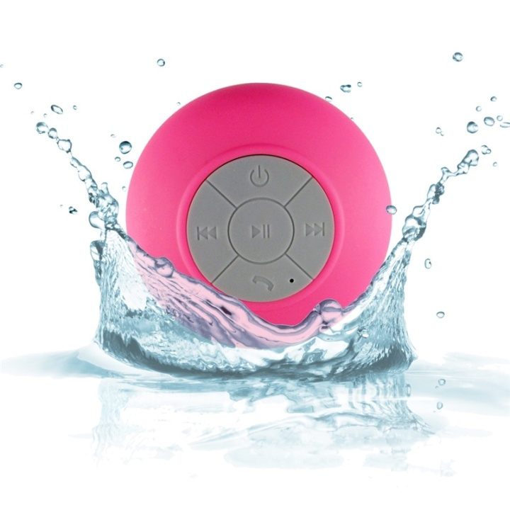 Waterdichte Bluetooth-luidspreker met zuigplug (Cerise) in de groep HOME ELECTRONICS / Audio & Beeld / Luidsprekers & accessoires / Bluetooth-luidsprekers / Draagbare luidsprekers bij TP E-commerce Nordic AB (38-24576)