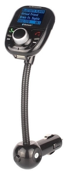 FM-zender met Bluetooth handsfree en autolader, zwart in de groep AUTO / Autoaudio & Multimedia / FM-zender bij TP E-commerce Nordic AB (38-26557)