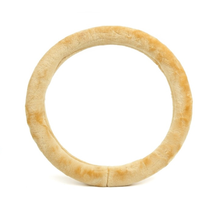 Stuurwielhoes - Zachte, warme stuurwielhoes van imitatiebont, past op de meeste auto\'s, Beige in de groep AUTO / Auto-accessoires / Winteruitrusting voor auto\'s bij TP E-commerce Nordic AB (38-26711)