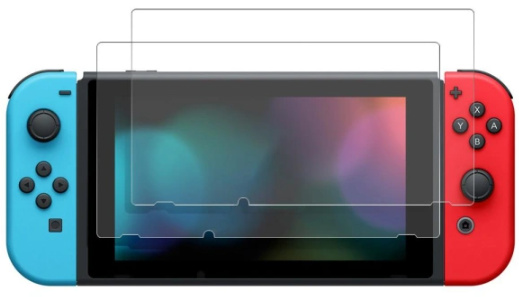 2-pack Schermbeschermer voor Nintendo Switch in de groep HOME ELECTRONICS / Spelconsoles en accessoires / Nintendo Switch / Accessoires bij TP E-commerce Nordic AB (38-27468PKT)