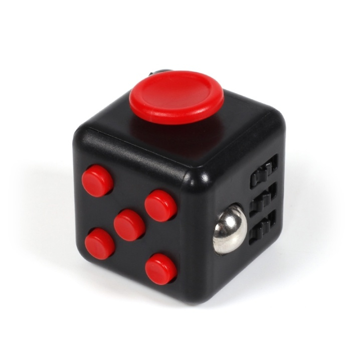 Fidget Cube, Zwart/Rood in de groep SPEELGOED, KINDER- & BABYPRODUCTEN / Speelgoed / Fidget Spinners bij TP E-commerce Nordic AB (38-27572)