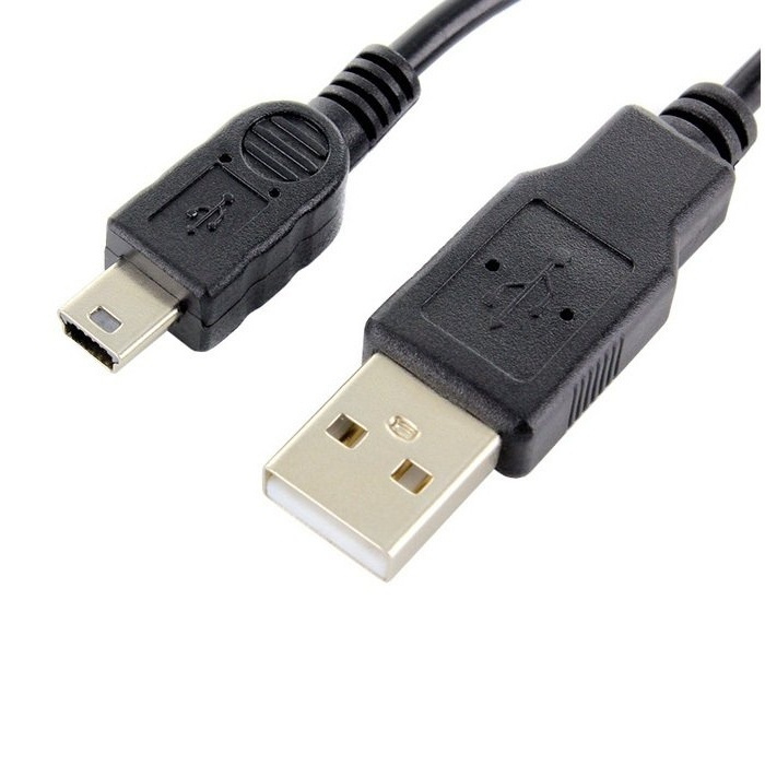 Mini-USB-kabel, 1 meter, zwart in de groep HOME ELECTRONICS / Foto & Video / Fotoapparatuur / Kabels bij TP E-commerce Nordic AB (38-27875)
