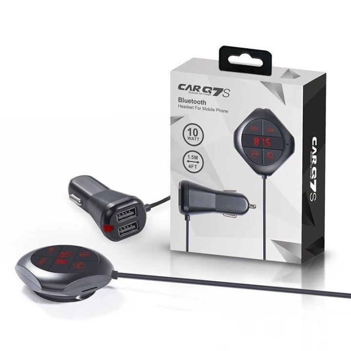 CARQ7S FM-zender met Bluetooth handsfree & dubbele USB-poorten in de groep AUTO / Autoaudio & Multimedia / FM-zender bij TP E-commerce Nordic AB (38-28407)