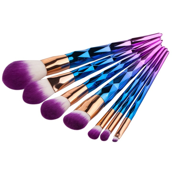 Professionele zachte make-up kwasten 7-Pack, Diamond in de groep BEAUTY & HEALTH / Makeup / Tools & Make-up set / Borstels & kwastjes bij TP E-commerce Nordic AB (38-28410)