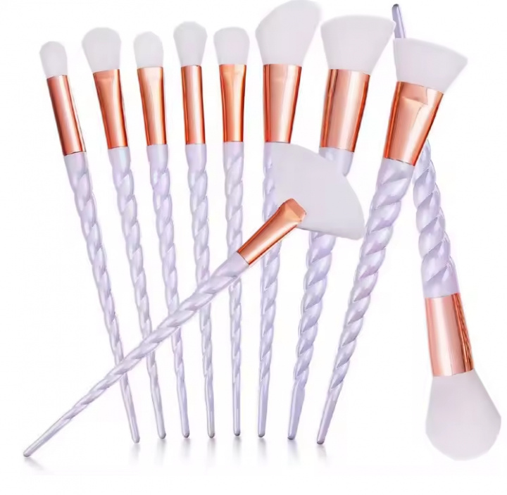Professionele zachte make-upkwasten 10-Pack, Unicorn Purple in de groep BEAUTY & HEALTH / Makeup / Tools & Make-up set / Borstels & kwastjes bij TP E-commerce Nordic AB (38-28412)