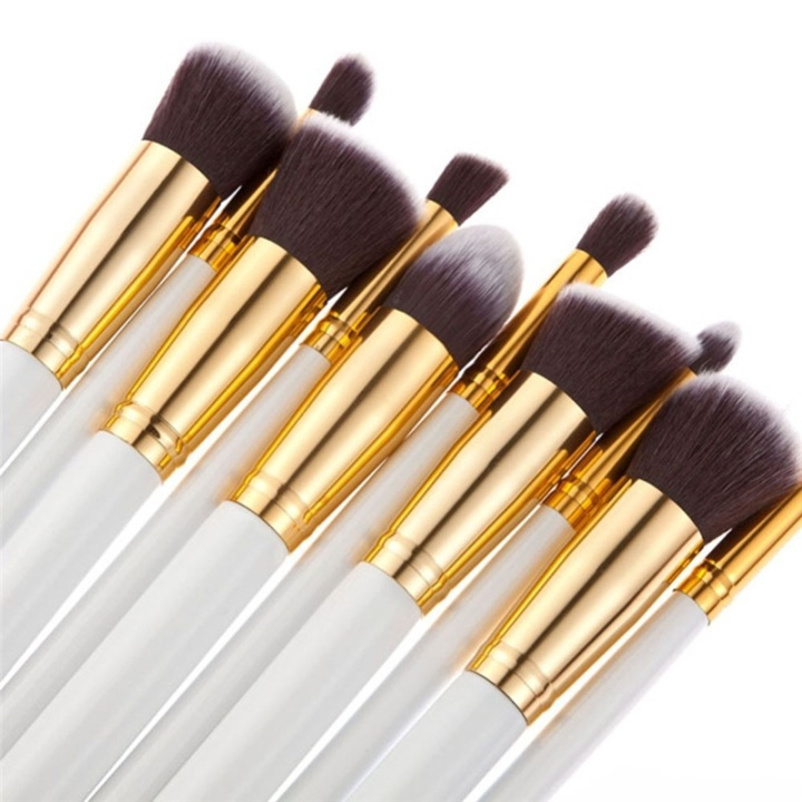 Professionele zachte make-up kwasten 10-Pack, Wit in de groep BEAUTY & HEALTH / Makeup / Tools & Make-up set / Borstels & kwastjes bij TP E-commerce Nordic AB (38-28415)