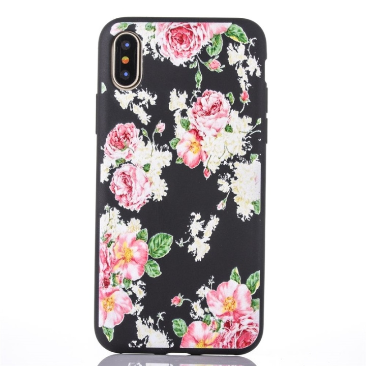 Achtercover voor iPhone X/XS, Bloemen in de groep SMARTPHONE & TABLETS / Mobielbescherming / Apple / iPhone X/XS / Hoesjes bij TP E-commerce Nordic AB (38-28446)