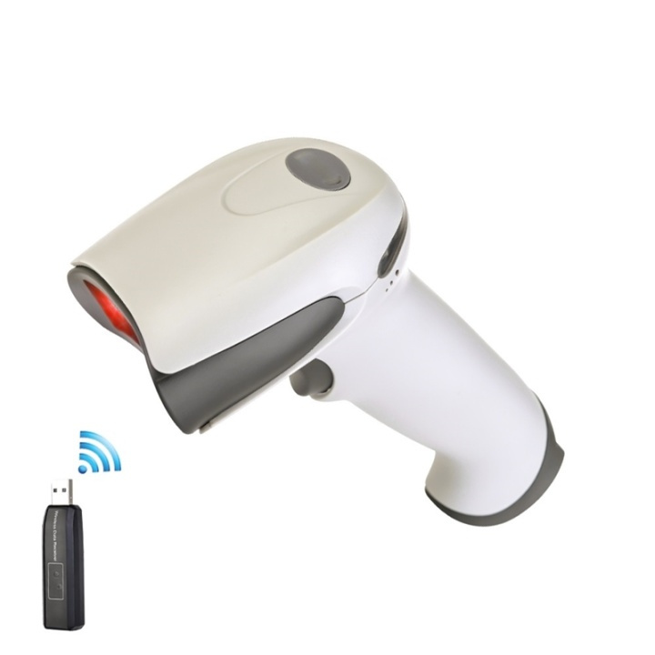 Bluetooth streepjescodescanner - Laser Barcode Scanner, Grijs in de groep COMPUTERS & RANDAPPARATUUR / Computeraccessoires / Barcodelezers bij TP E-commerce Nordic AB (38-28567)