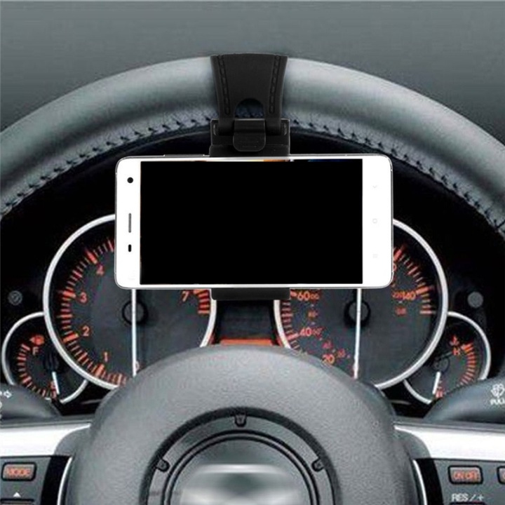 Universele mobiele telefoonhouder voor stuur, zwart in de groep AUTO / Autohouder / Autohouder Smartphone bij TP E-commerce Nordic AB (38-28707)