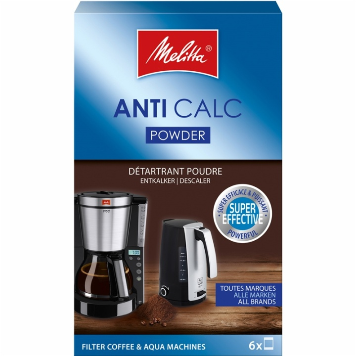 Melitta Avkalkning Pulver 6x20G (10-pa in de groep HUISHOUDEN & TUIN / Huishoudelijke apparaten / Koffiezetapparaten en accessoires / Filters & Accessoires bij TP E-commerce Nordic AB (38-28848)