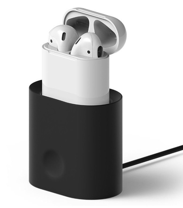 Oplader til AirPods - Zwart in de groep SMARTPHONE & TABLETS / Overige accessoires / Docks, statieven en houders bij TP E-commerce Nordic AB (38-29053)