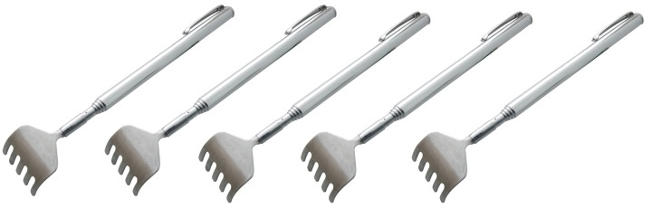 Rugkrabber, RVS telescoopsteel, 5-pack in de groep SPORT, VRIJE TIJD & HOBBY / Leuke dingen / Handige spullen bij TP E-commerce Nordic AB (38-29141PKT)