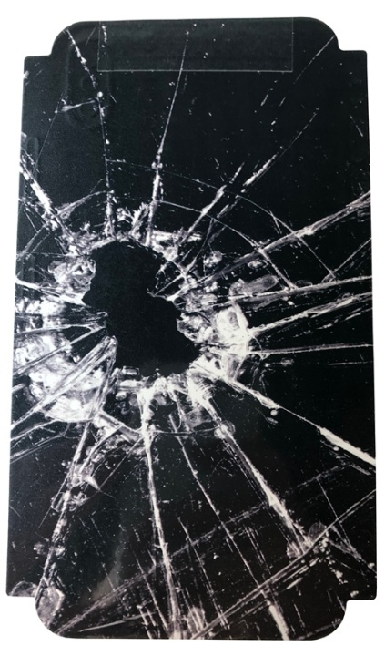 Hoesje voor iPhone X/XS met gebroken glas - Zwart in de groep SMARTPHONE & TABLETS / Mobielbescherming / Apple / iPhone X/XS / Hoesjes bij TP E-commerce Nordic AB (38-29212)