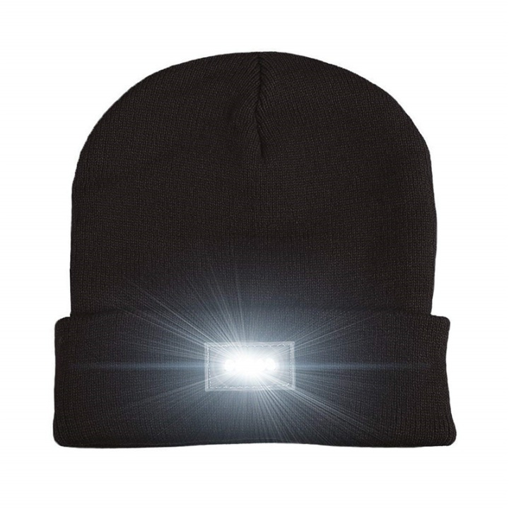 LED-hoed met vijf ingebouwde lampjes - zwart in de groep SPORT, VRIJE TIJD & HOBBY / Zaklampen & Hoofdlampen / Hoofdlampen bij TP E-commerce Nordic AB (38-29249)