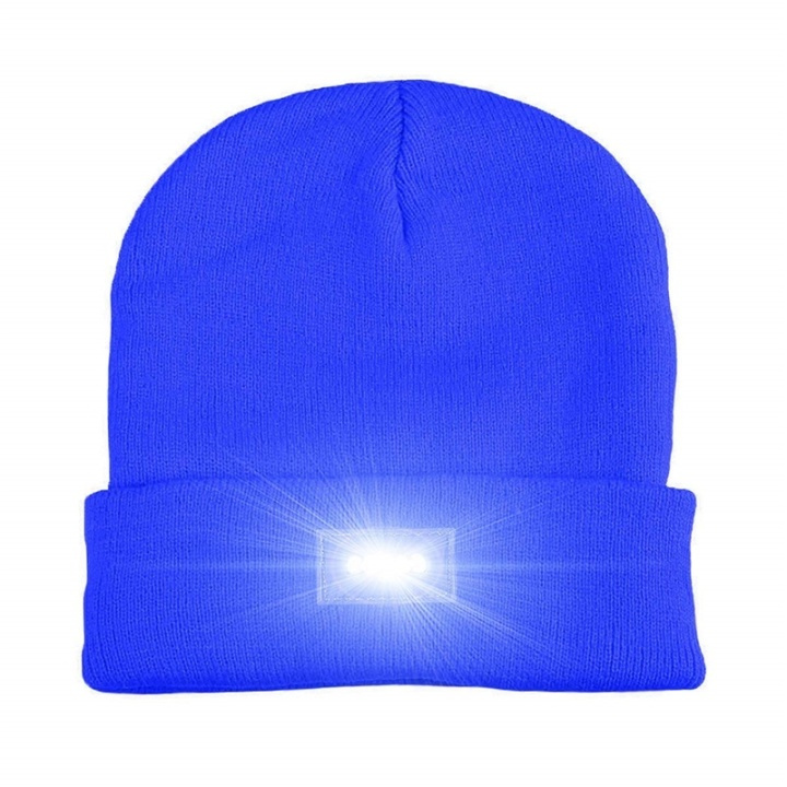 LED-hoed met vijf ingebouwde lampjes, blauw in de groep SPORT, VRIJE TIJD & HOBBY / Zaklampen & Hoofdlampen / Hoofdlampen bij TP E-commerce Nordic AB (38-29250)
