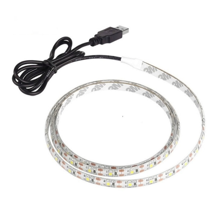 LED-strip, 1 Meter, USB, Varmvit in de groep HOME ELECTRONICS / Verlichting / LED strips bij TP E-commerce Nordic AB (38-29297)