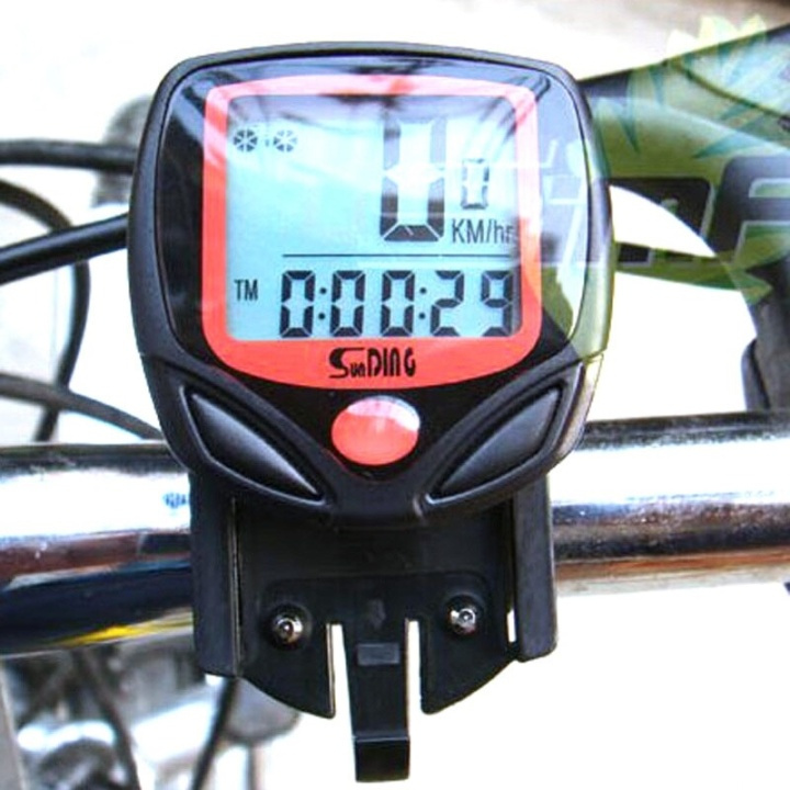 Fietscomputer, zwart/rood in de groep SPORT, VRIJE TIJD & HOBBY / Sportuitrusting / Fietsaccessoires / Overige fietsaccessoires bij TP E-commerce Nordic AB (38-29696)