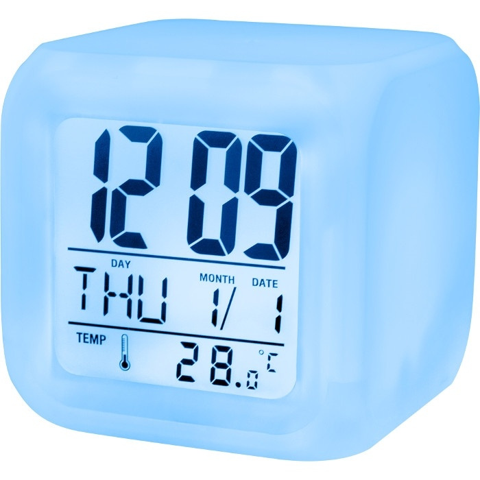 Setty digital väckarklocka med datum & temperatur, skiftar färg in de groep HUISHOUDEN & TUIN / Horloges & Tellers / Wekkers bij TP E-commerce Nordic AB (38-29717)