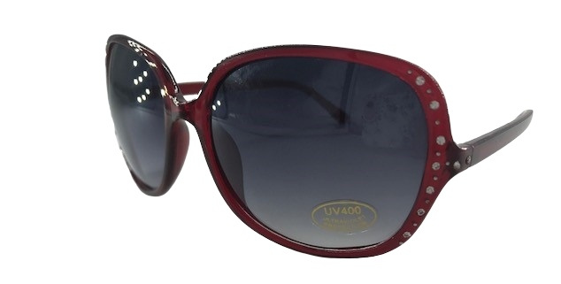 Zonnebril, UV-bescherming, Rood, Strass steentjes in de groep SPORT, VRIJE TIJD & HOBBY / Accessoires / Zonnebrillen bij TP E-commerce Nordic AB (38-29900)